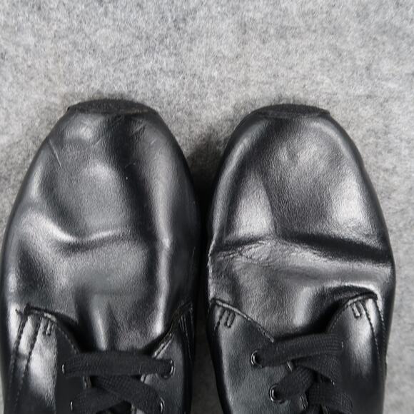 Style Plus Shoes Mens 9 Black Leather Derby Dress Classic Lace Up Comfort Retro - Picture 7 of 12